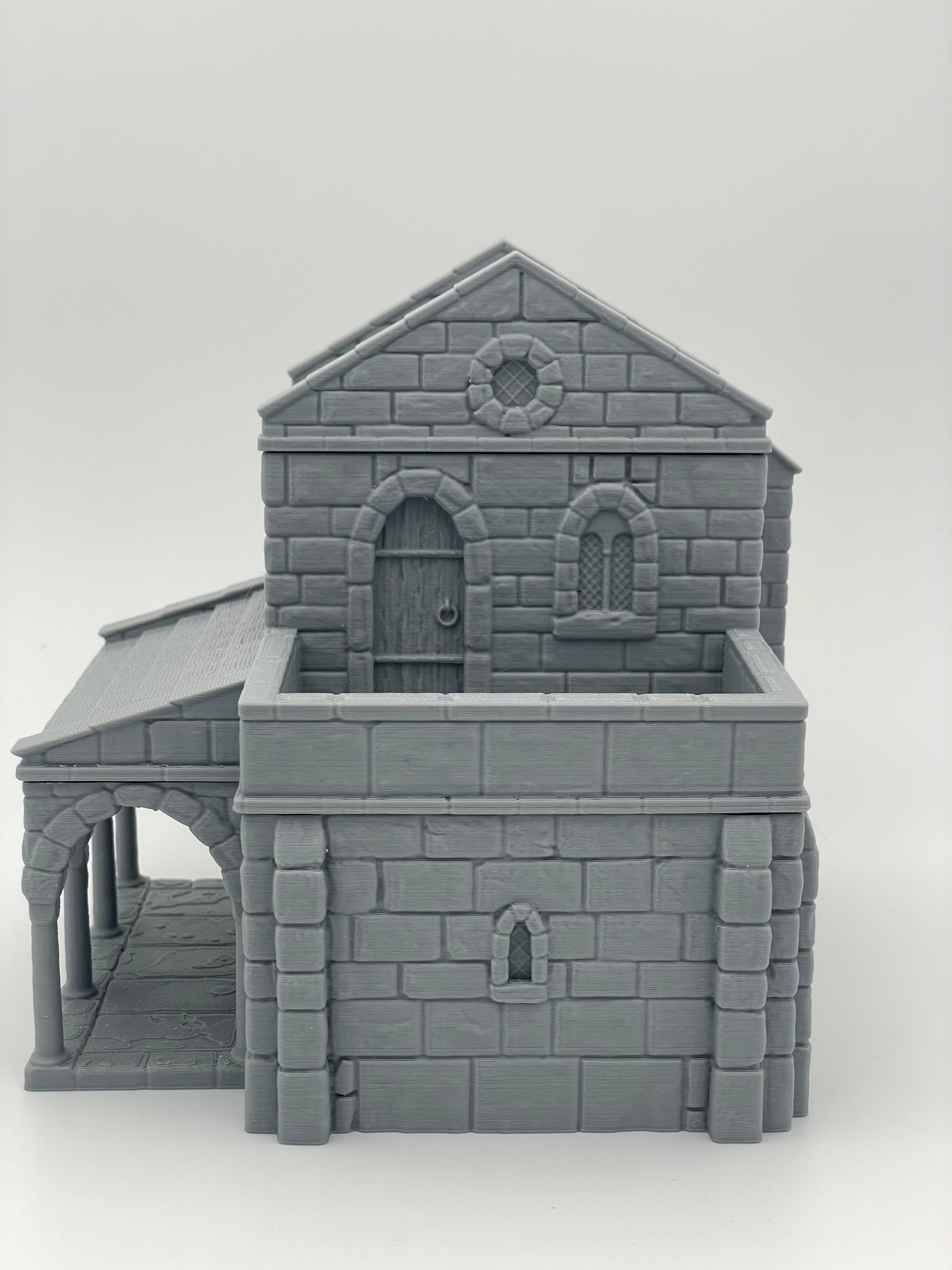 Produktová fotografie Tabletop 28mm Tisk pokračuje dál (TPGEO) 0: Středověký obytný dům A - Kamenná budova z lidského království Gonthan - Choditelný terén