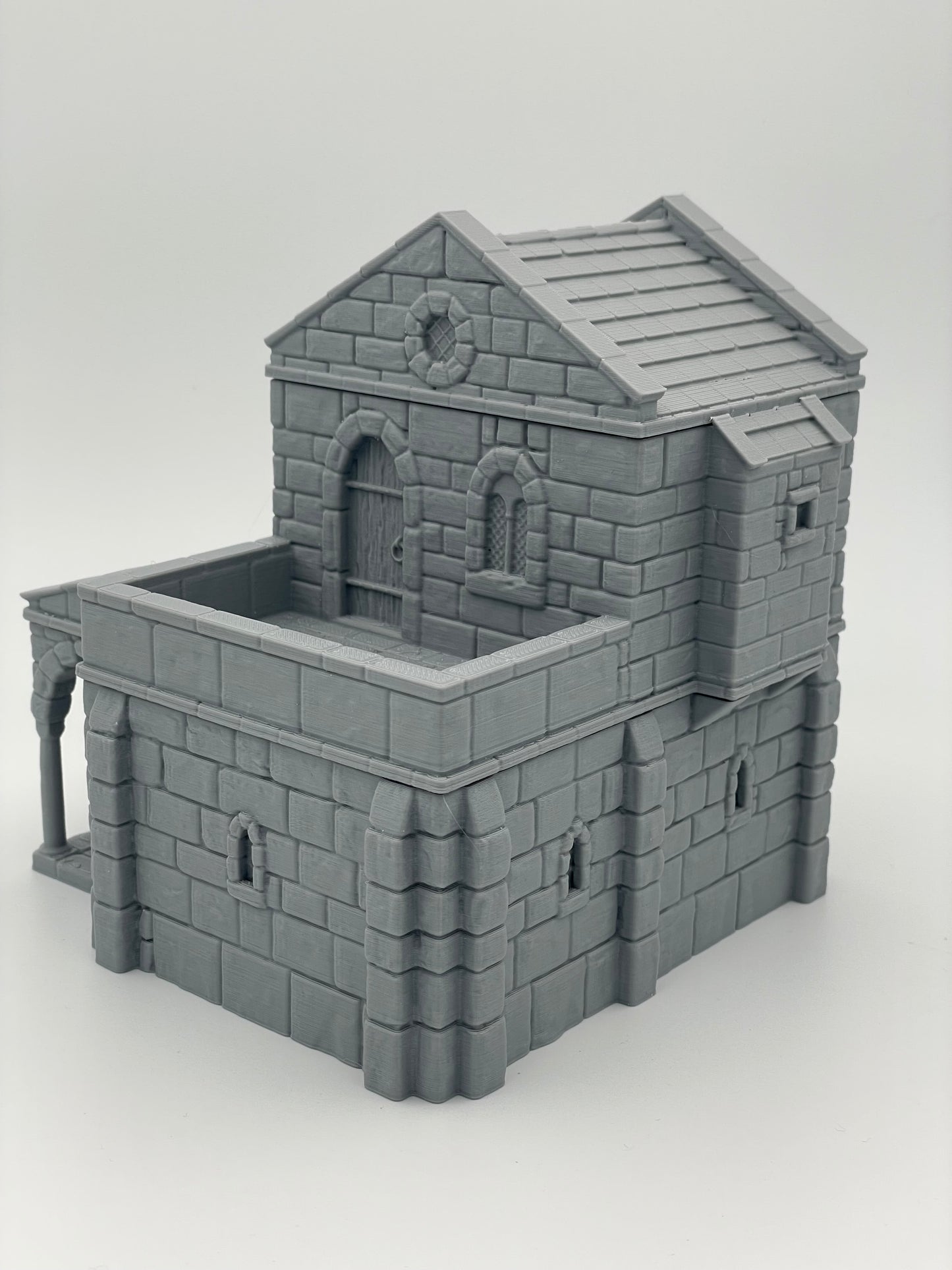 Produktová fotografie Tabletop 28mm Tisk pokračuje dál (TPGEO) 0: Středověký obytný dům A - Kamenná budova z lidského království Gonthan - Choditelný terén