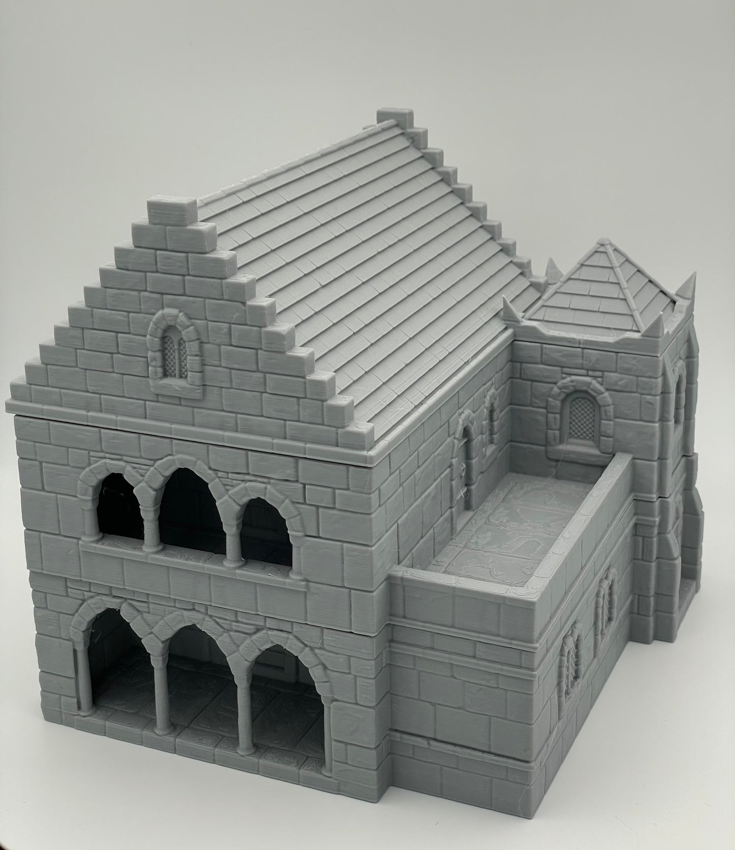 Produktová fotografie Tabletop 28mm Tisk pokračuje dál (TPGEO) 0: Středověký obytný dům B - Kamenná budova z lidského království Gonthan - Choditelný terén