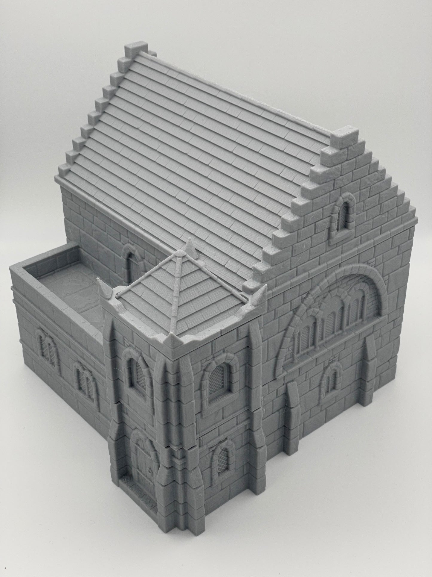 Produktová fotografie Tabletop 28mm Tisk pokračuje dál (TPGEO) 0: Středověký obytný dům B - Kamenná budova z lidského království Gonthan - Choditelný terén