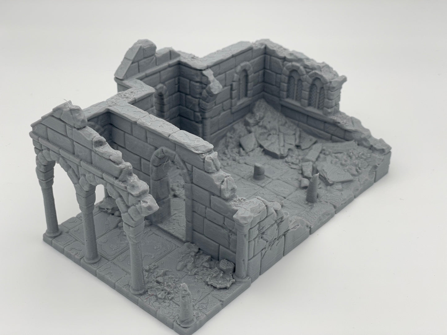 Produktová fotografie Tabletop 28mm Tisk pokračuje stále dál (TPGEO) 0: Ruina středověkého obytného domu A1 - Zbytky budovy z lidského království Gonthan