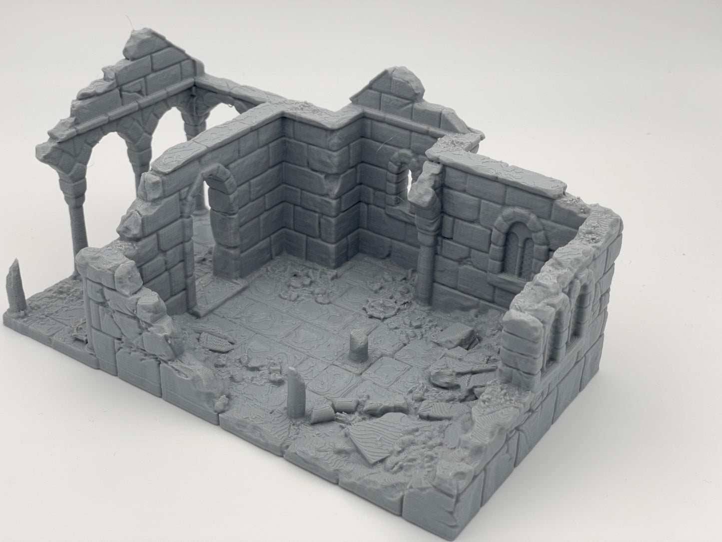 Produktová fotografie Tabletop 28mm Tisk pokračuje stále dál (TPGEO) 0: Ruina středověkého obytného domu A1 - Zbytky budovy z lidského království Gonthan