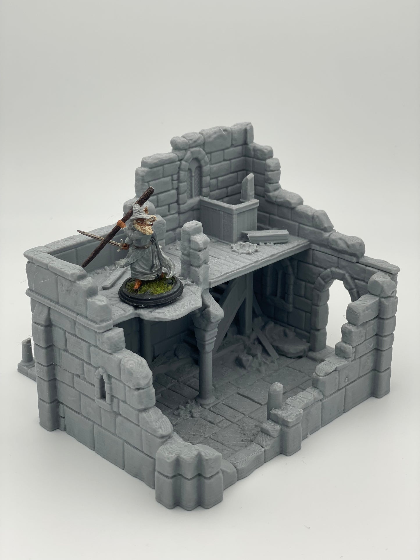 Produktová fotografie Tabletop 28mm Tisk pokračuje dál (TPGEO) 0: Ruina středověkého obytného domu A2 - Zbytky budovy z lidského království Gonthan