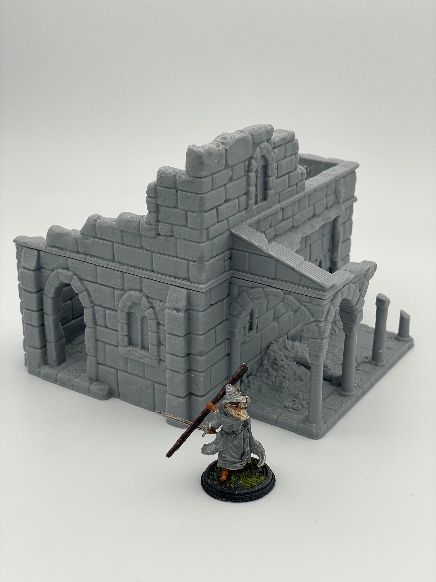 Produktová fotografie Tabletop 28mm Tisk pokračuje dál (TPGEO) 0: Ruina středověkého obytného domu A2 - Zbytky budovy z lidského království Gonthan