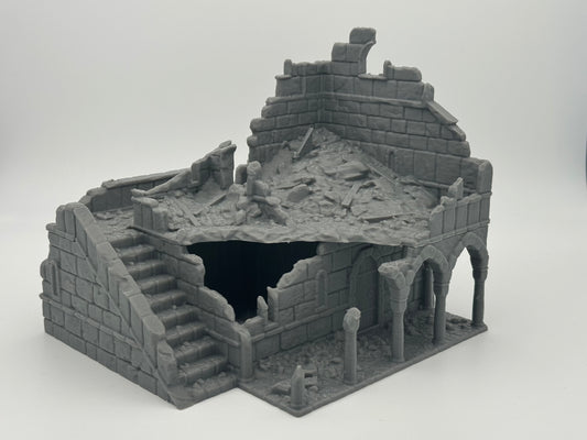 Foto del prodotto Tabletop 28mm The Printing Goes Ever On (TPGEO) 0: Casa B Rovine Ivory City - Edificio Regno di Gonthan - Terreno da Tavolo