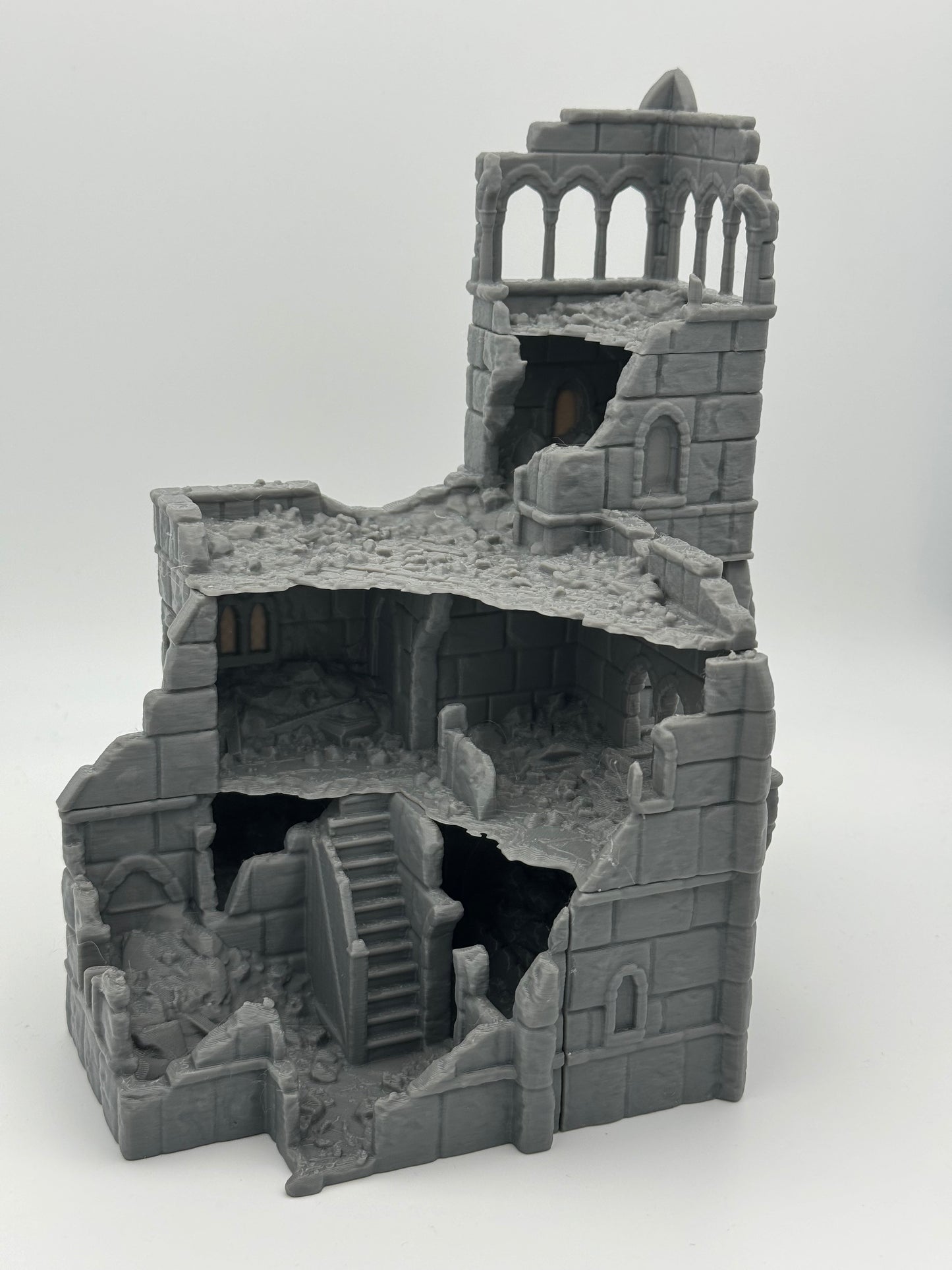 Foto do produto Tabletop 28mm The Printing Goes Ever On (TPGEO) 0: Ruínas da Câmara Municipal da Cidade de Marfim - Edifício do Reino de Gonthan - Terreno de Câmara Municipal Tabletop
