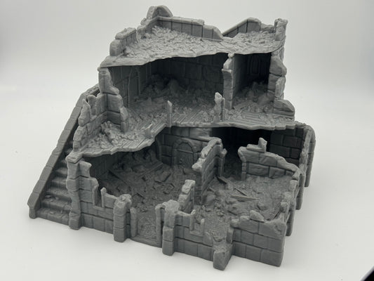 Foto del prodotto Tabletop 28mm The Printing Goes Ever On (TPGEO) 0: Mercato delle rovine Ivory City - Edificio del Regno di Gonthan - Sala commerciale Terrain Tabletop