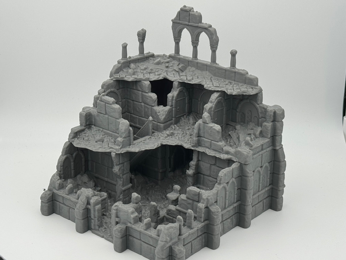 Foto do produto Tabletop 28mm The Printing Goes Ever On (TPGEO) 0: Ruínas do armazém Cidade de Marfim - Edifício Reino de Gonthan - Terreno de Tabletop Armazém