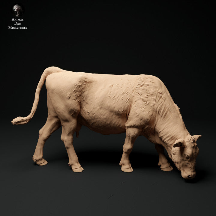 Produktová fotografie zvířecí figurky dioráma, modelářství: 0: Farmářská zvířecí figurka: pasoucí se kráva - Red Devon Cow