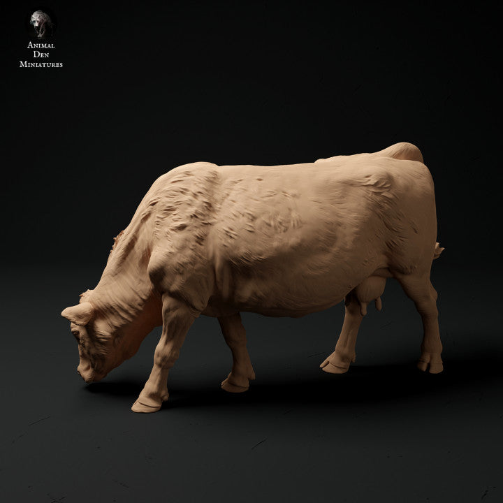 Produktová fotografie zvířecí figurky dioráma, modelářství: 0: Farmářská zvířecí figurka: pasoucí se kráva - Red Devon Cow