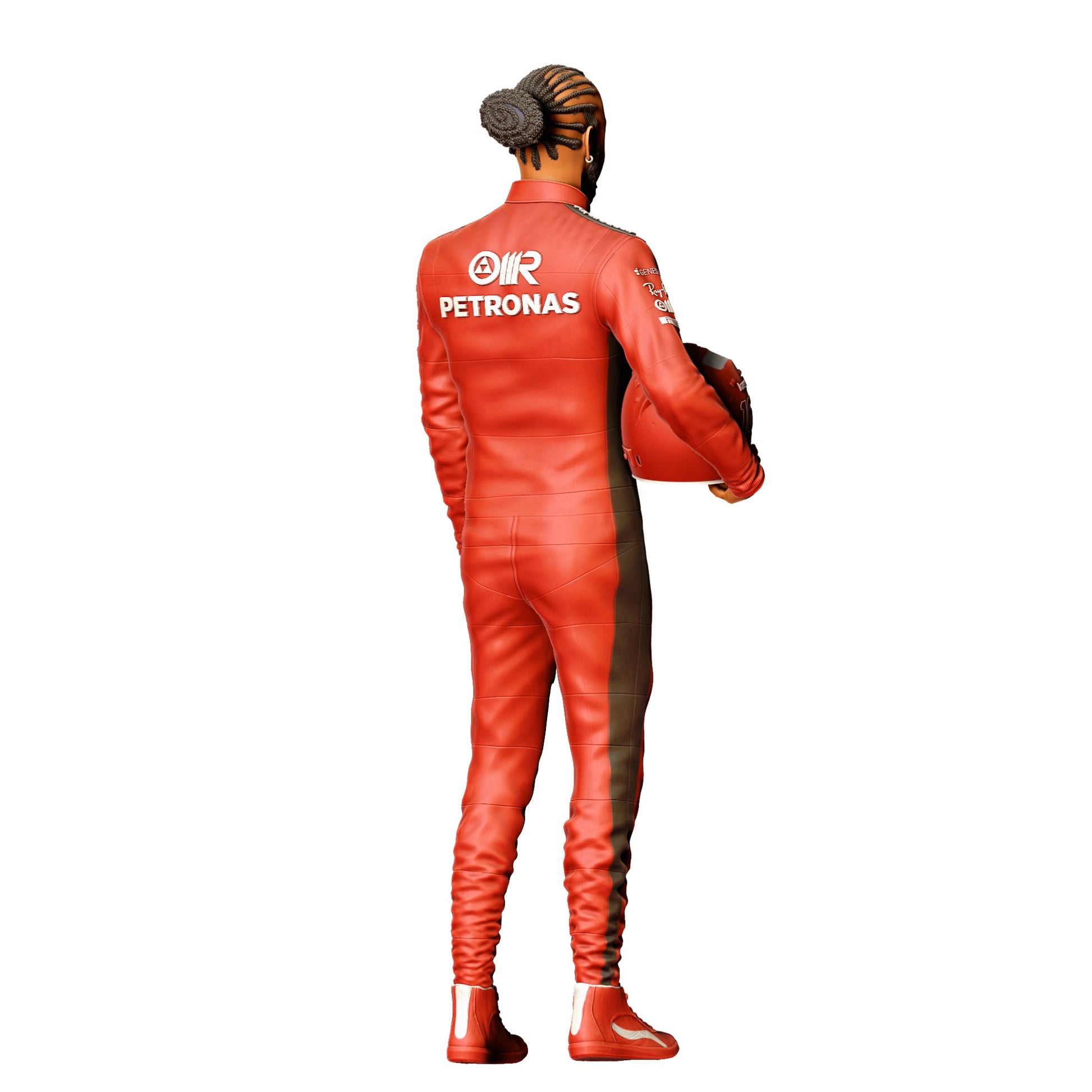 Diorama Modellbau Produktfoto 0: Rennfahrer in Overall mit Helm (Ref. Nr. 411)