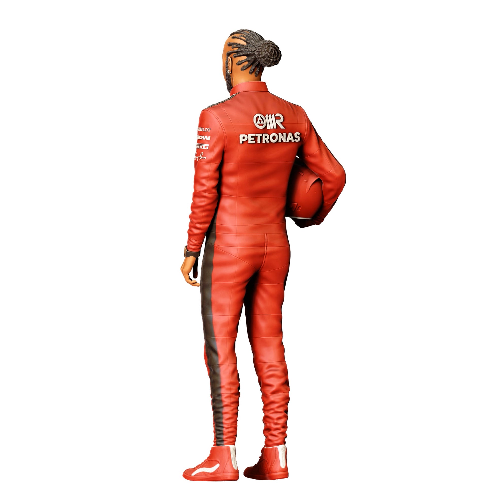 Diorama Modellbau Produktfoto 0: Rennfahrer in Overall mit Helm (Ref. Nr. 411)