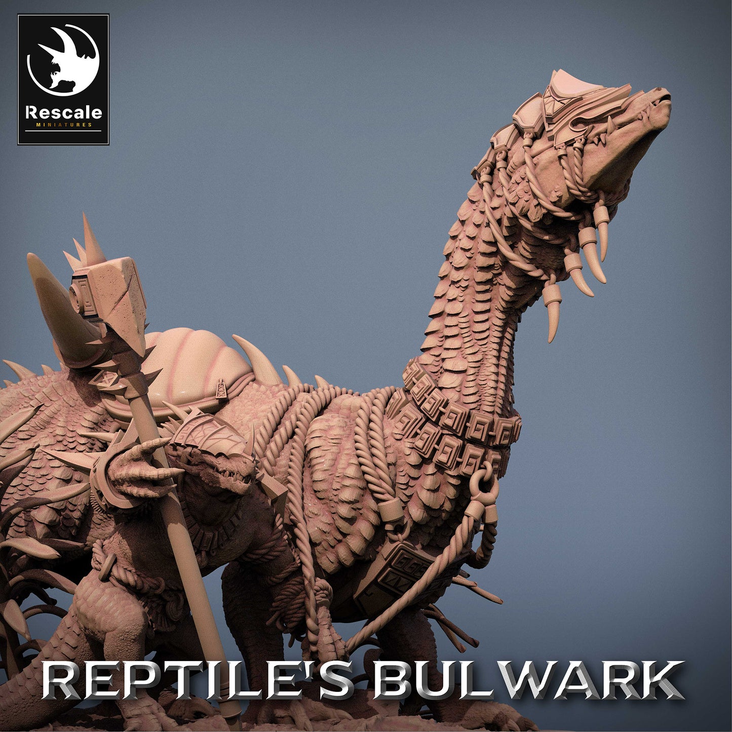 Jízdní Lizardfolk - Ještěří válečník na dinosaurím zvířeti (C2)