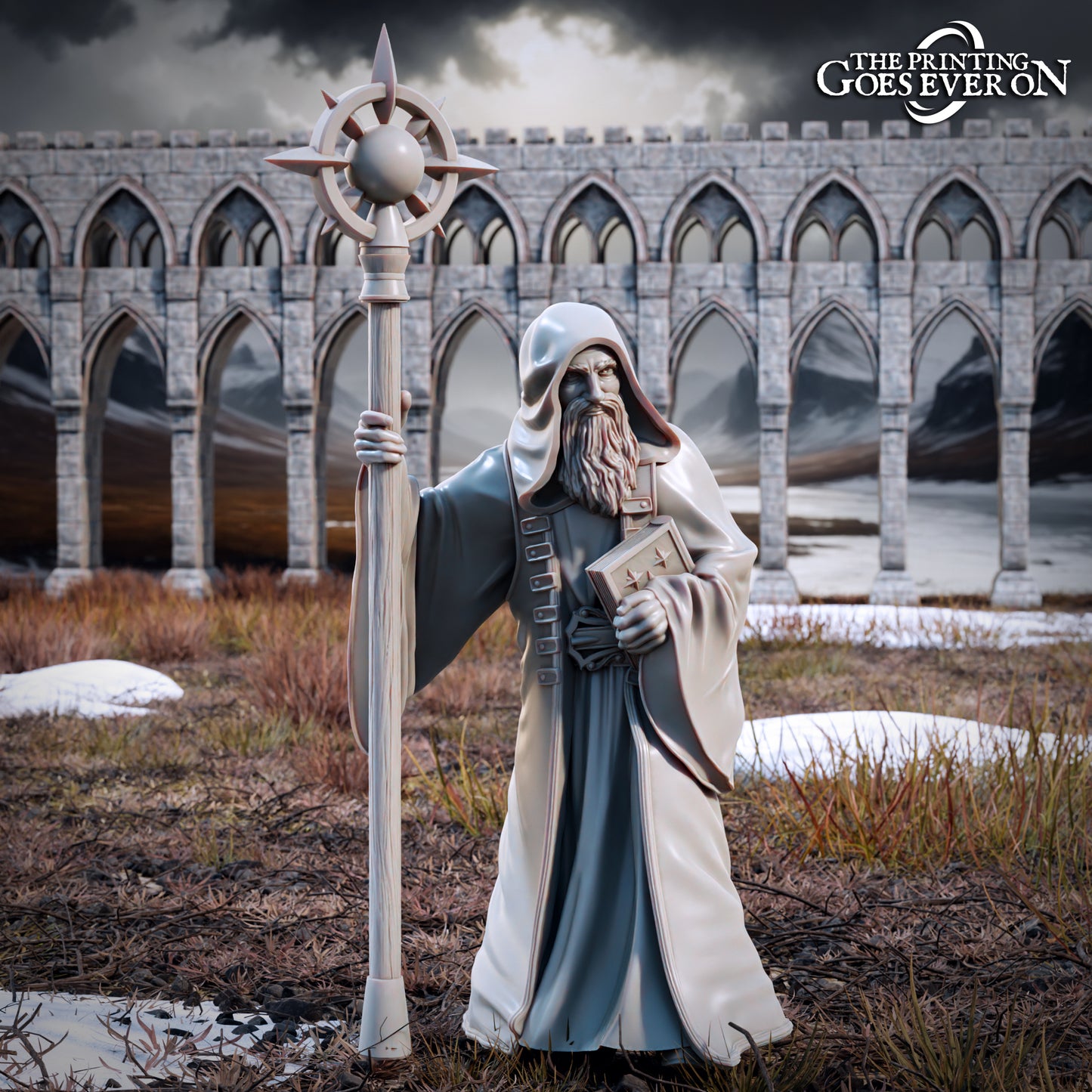 Produktfoto Tabletop 28mm The Printing Goes Ever On (TPGEO) 0: Magier - Gelehrte der Menschen des Nordens - Zauberer Malion der Mystische