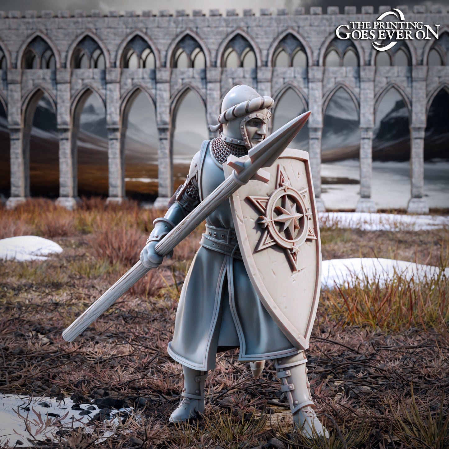 Produktová fotografie Tabletop 28mm Tisk pokračuje dál (TPGEO) 0: Lidský válečník - vojáci lidí ze severu - malá skupina