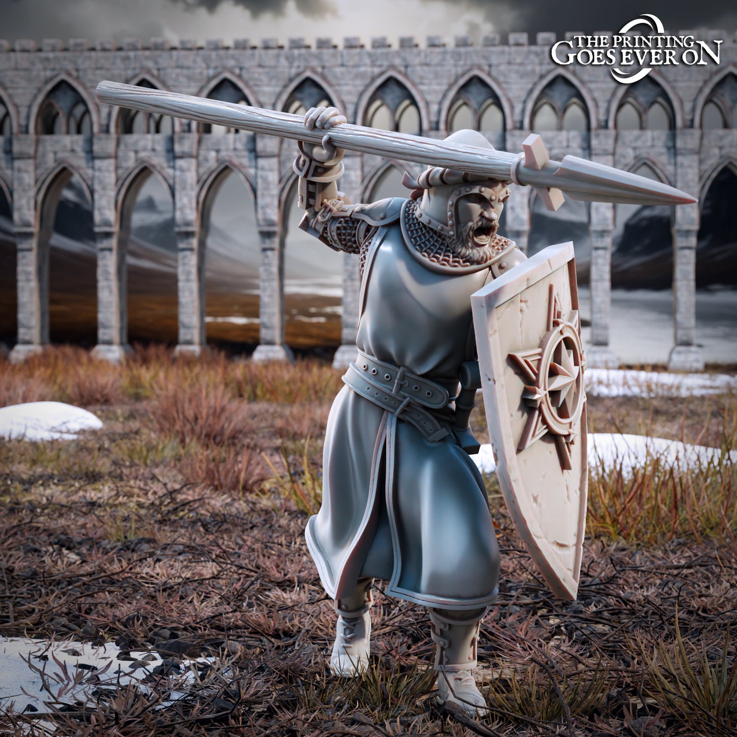 Produktová fotografie Tabletop 28mm Tisk pokračuje dál (TPGEO) 0: Lidský válečník - vojáci lidí ze severu - malá skupina