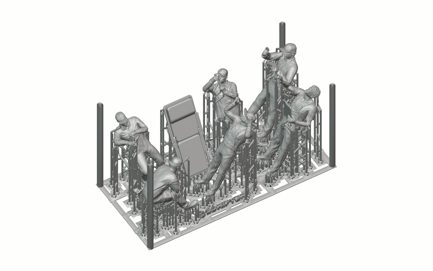 Foto do produto Diorama e Modelismo Miniatura Figura: Conjunto de Mecânicos, 6 Figuras