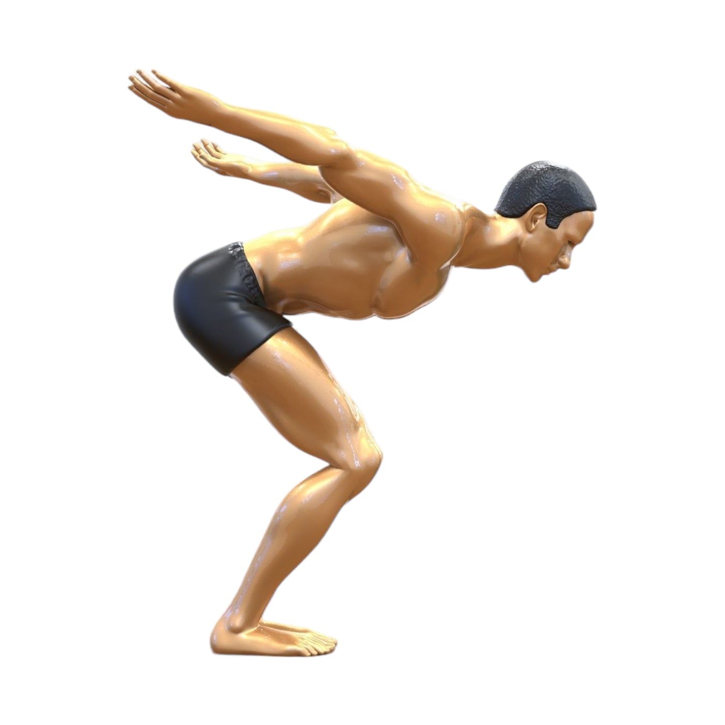 Miniatura Figura Nadador: Atleta prestes a saltar para a piscina (nº 250)