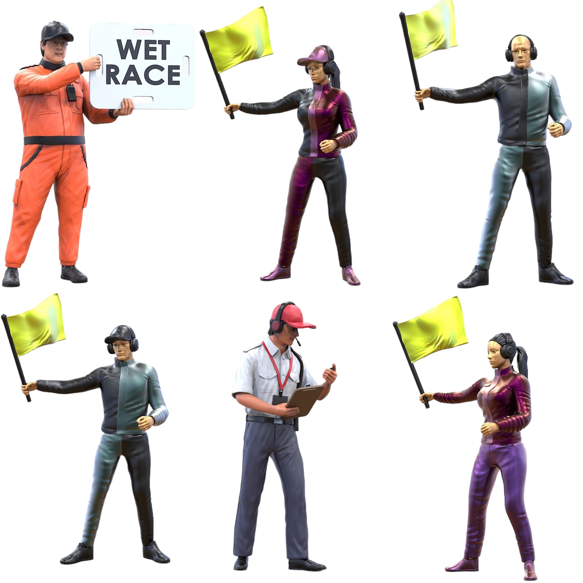 Produktfoto Diorama und Modellbau Miniatur Figur: Streckenposten Set 2, 6 Figuren