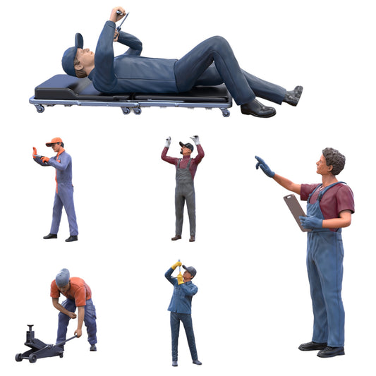 Zdjęcie produktu Diorama i modelarstwo miniatur: Zestaw mechaników, 6 figurek