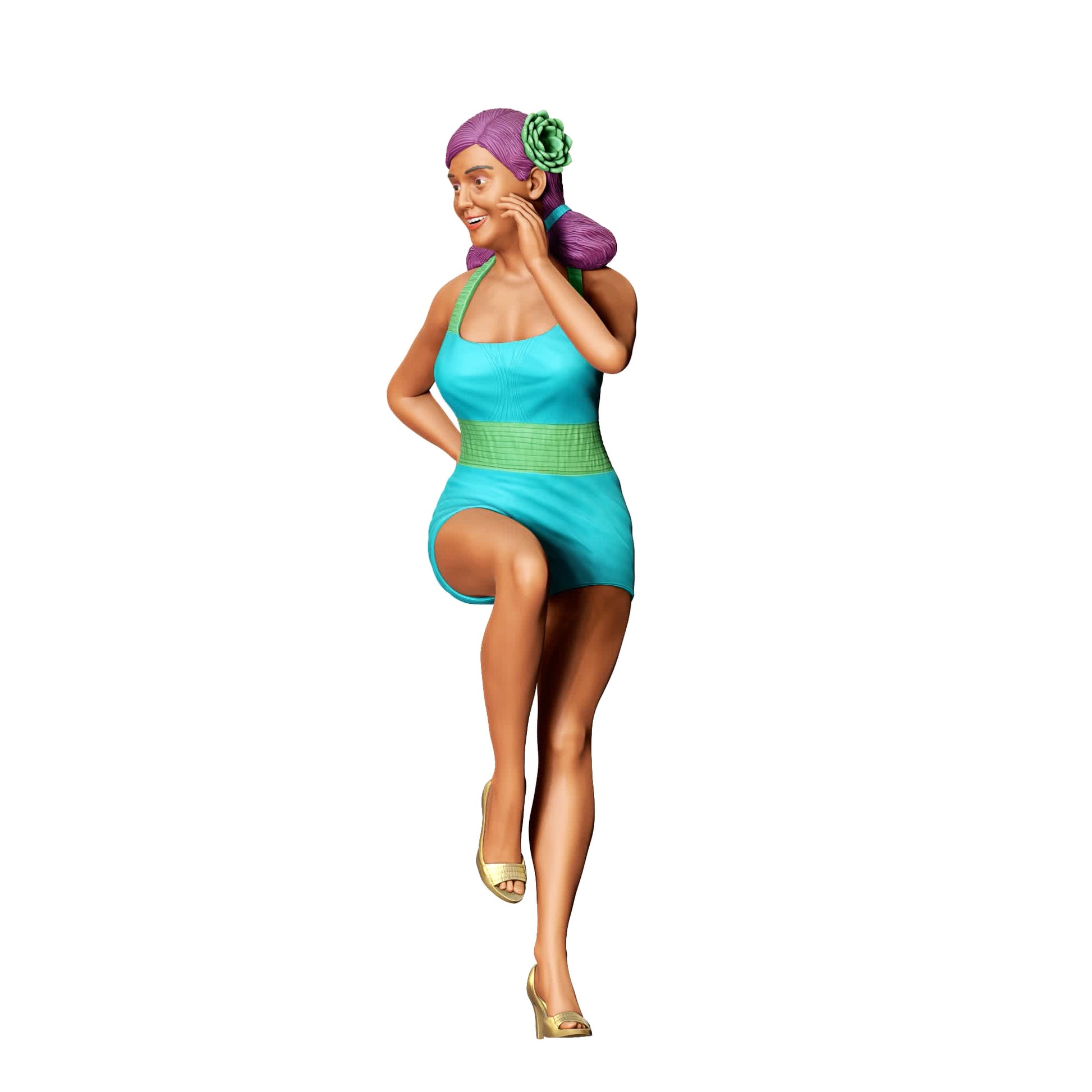 Diorama Modellbau Produktfoto 0: PinUp Girl F - Hübsche Dame sitzend (Ref. Nr. 394)