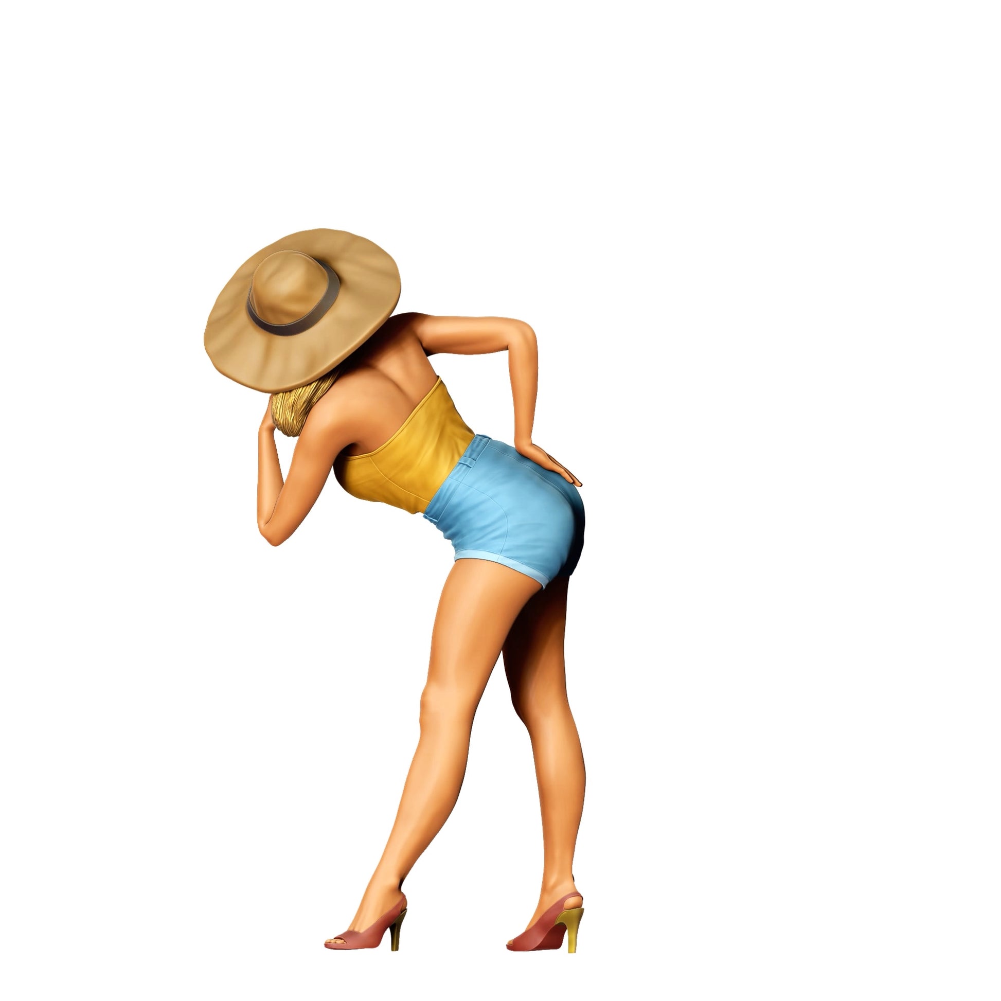 Model dioramy zdjęcie produktu 0: PinUp Girl C - Piękna dama kłania się z kapeluszem (Nr ref. 384)