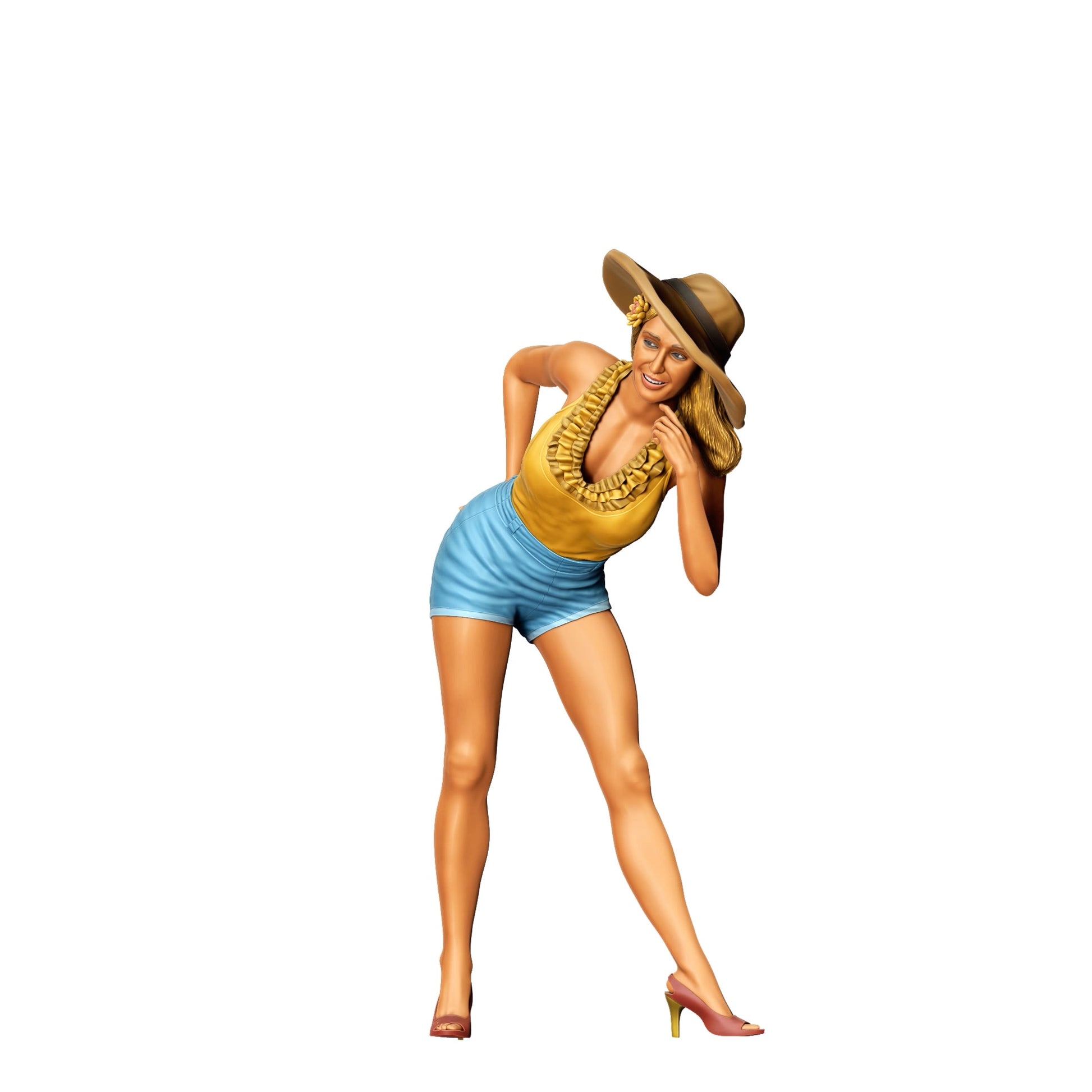 Model dioramy zdjęcie produktu 0: PinUp Girl C - Piękna dama kłania się z kapeluszem (Nr ref. 384)