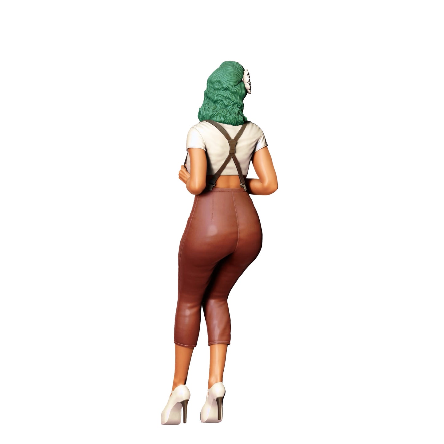 Diorama modelářství produktová fotografie 0: PinUp dívka B - Pěkná dáma opřená ve staromódním stylu (Ref. č. 383)