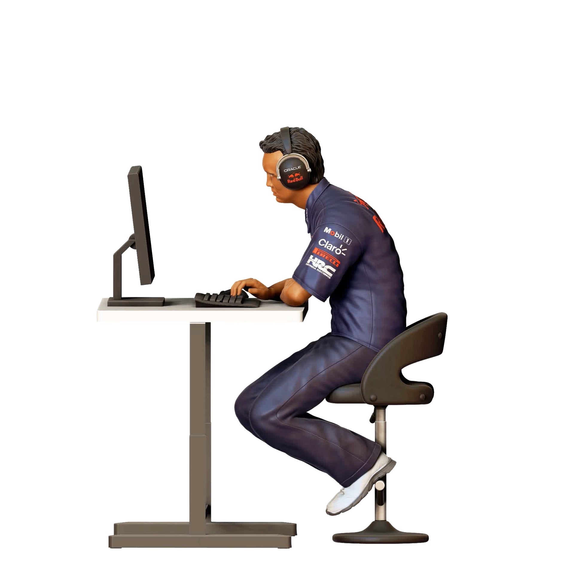 Diorama model building product photo 0: Racing engineer - racing team with computer 2 (Ref. No. 317)