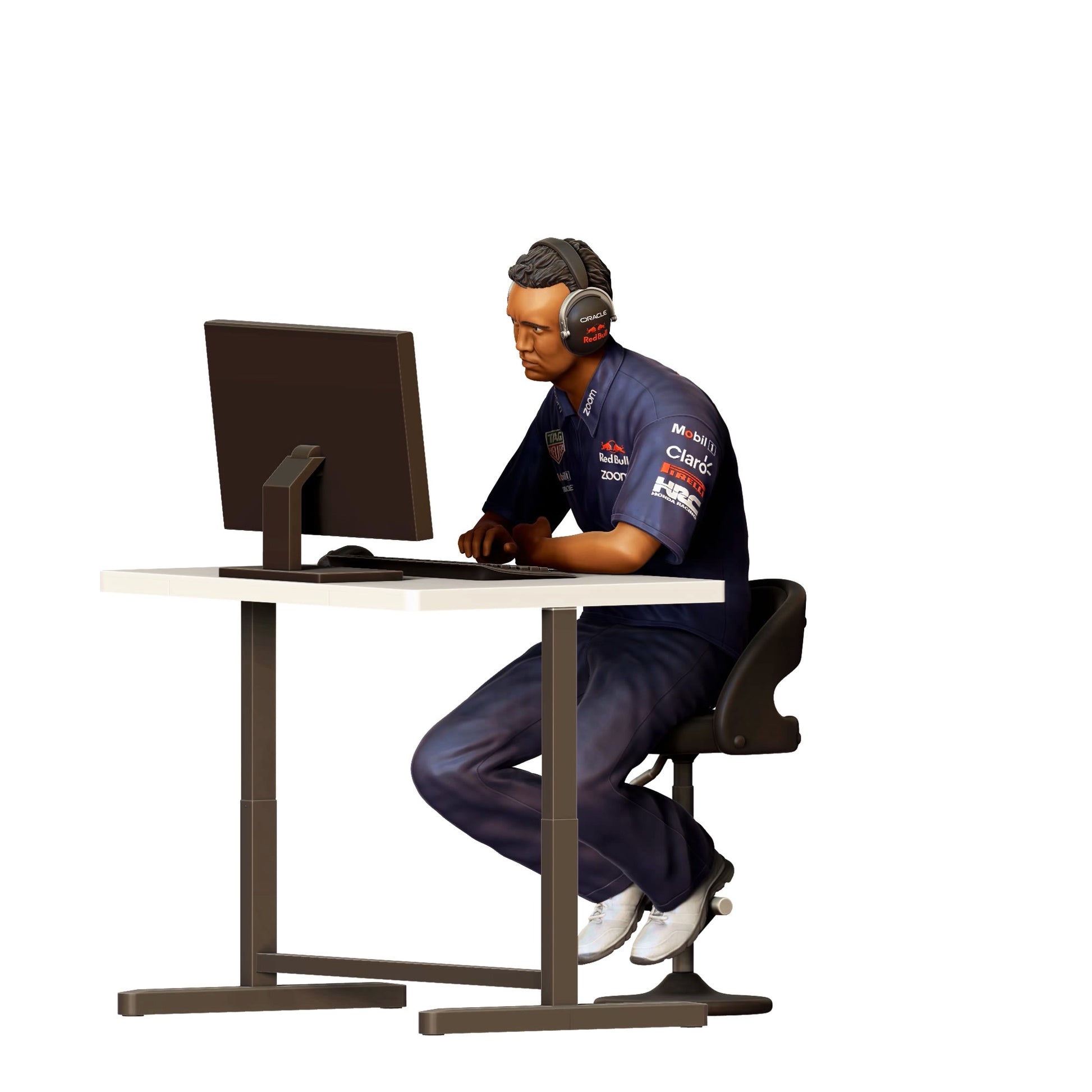 Diorama model building product photo 0: Racing engineer - racing team with computer 2 (Ref. No. 317)