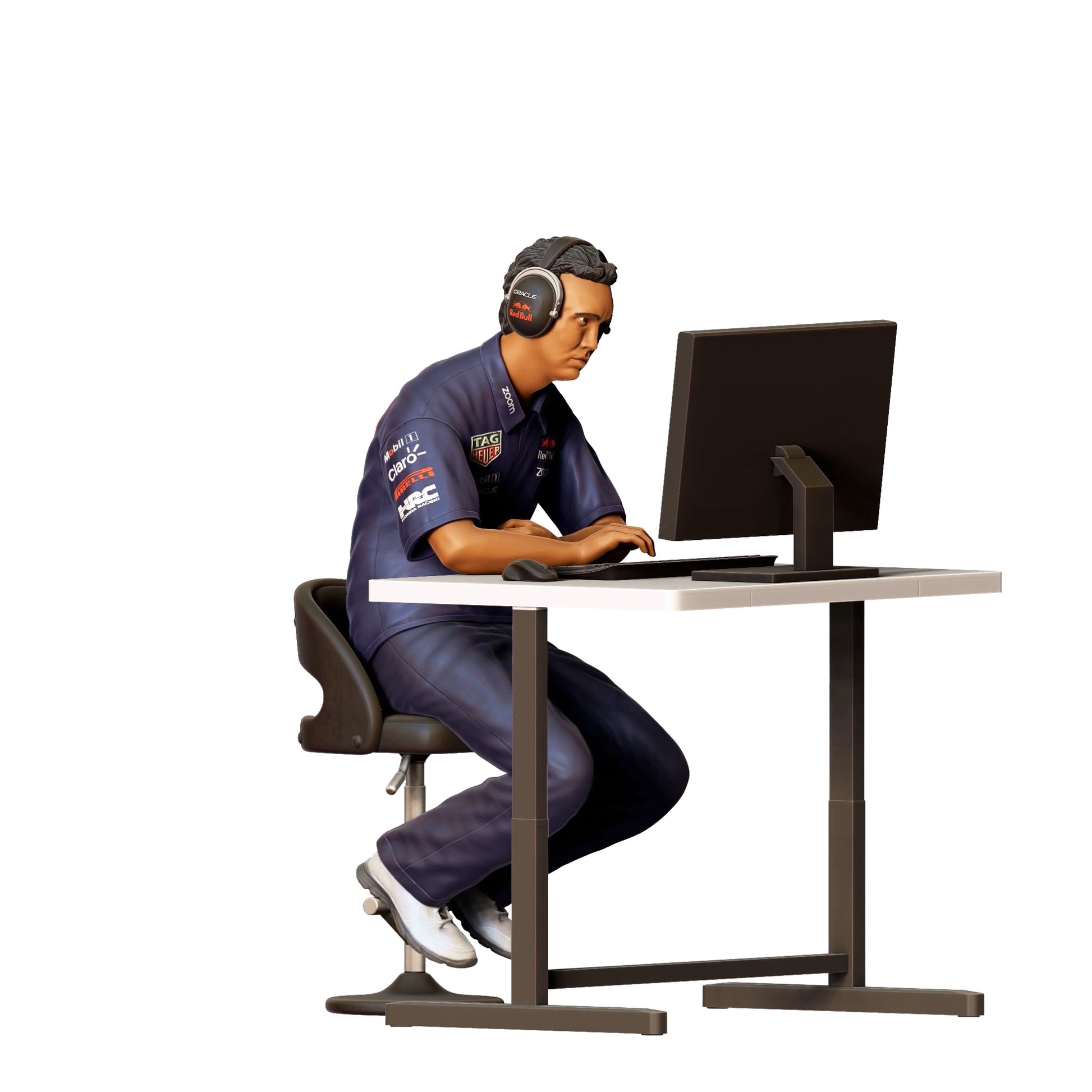 Diorama model building product photo 0: Racing engineer - racing team with computer 2 (Ref. No. 317)