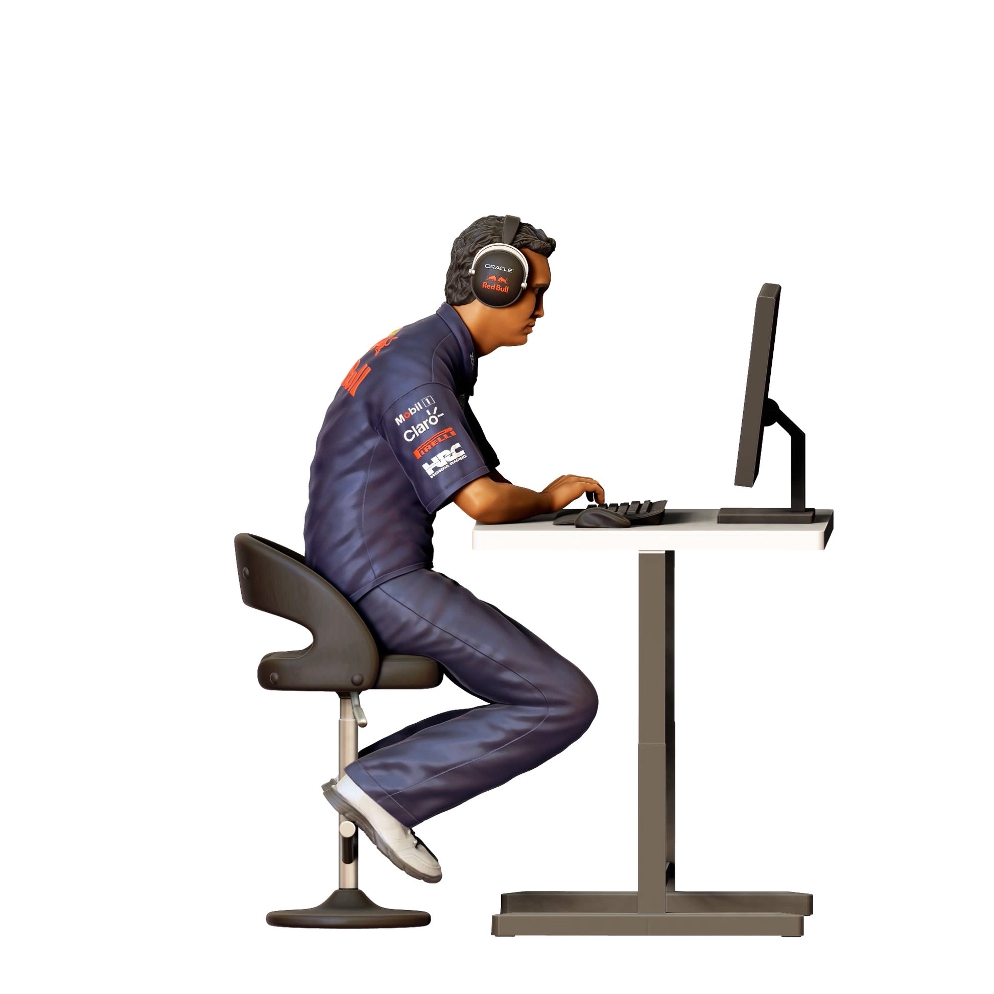 Diorama model building product photo 0: Racing engineer - racing team with computer 2 (Ref. No. 317)