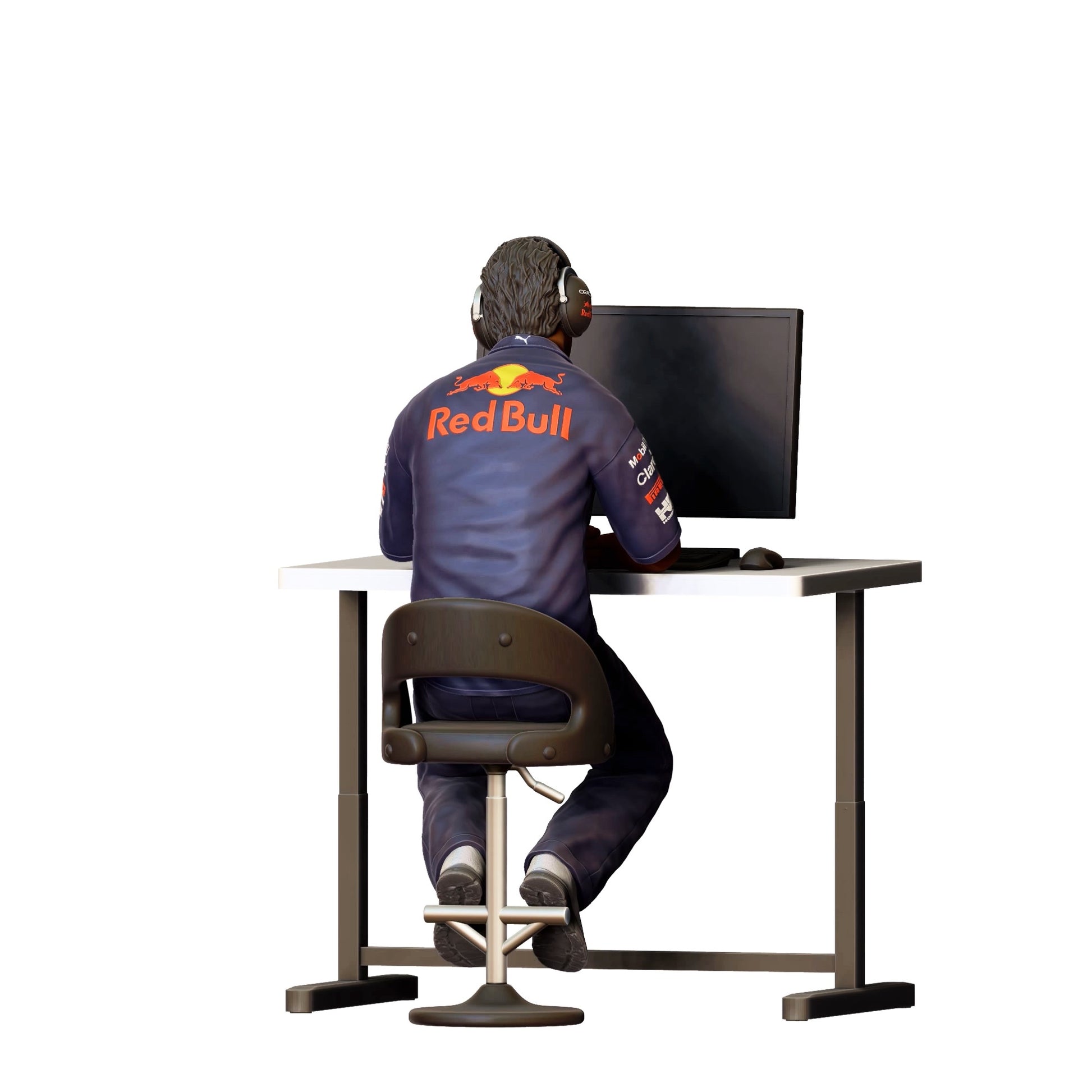 Diorama model building product photo 0: Racing engineer - racing team with computer 2 (Ref. No. 317)