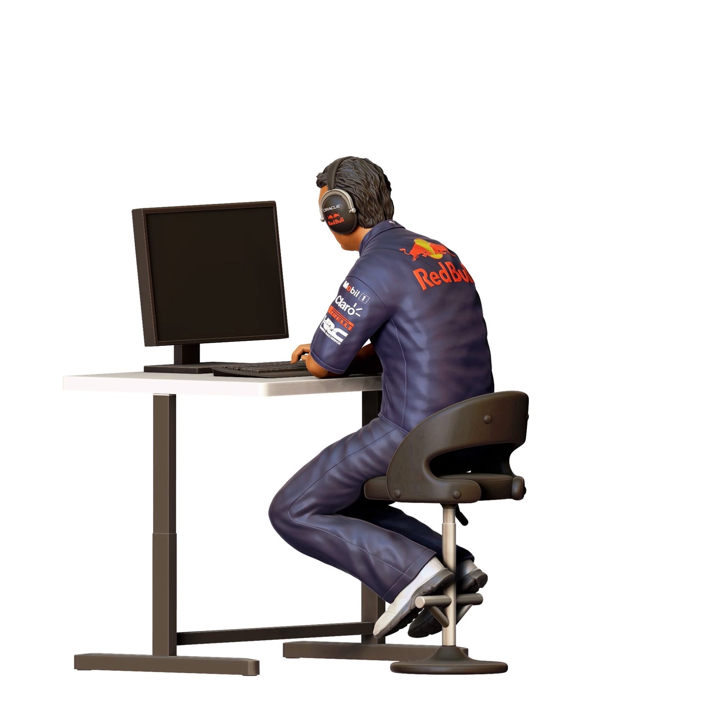 Foto do produto de diorama de modelismo 0: Engenheiro de corrida - Equipa de desportos motorizados com computador 2 (Ref. Nr. 317)