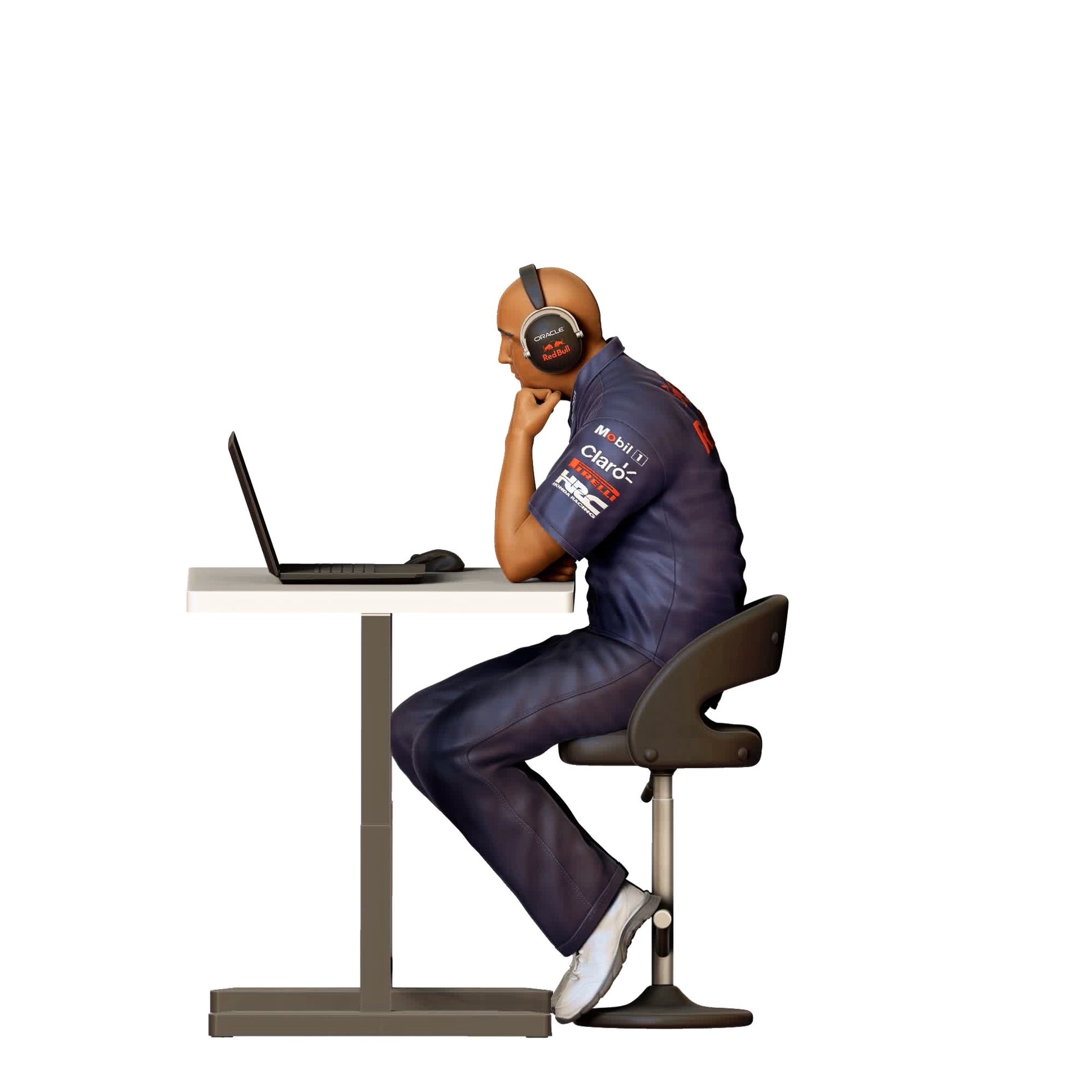 Diorama model building product photo 0: Racing engineer - racing team with computer 3 (Ref. No. 318)