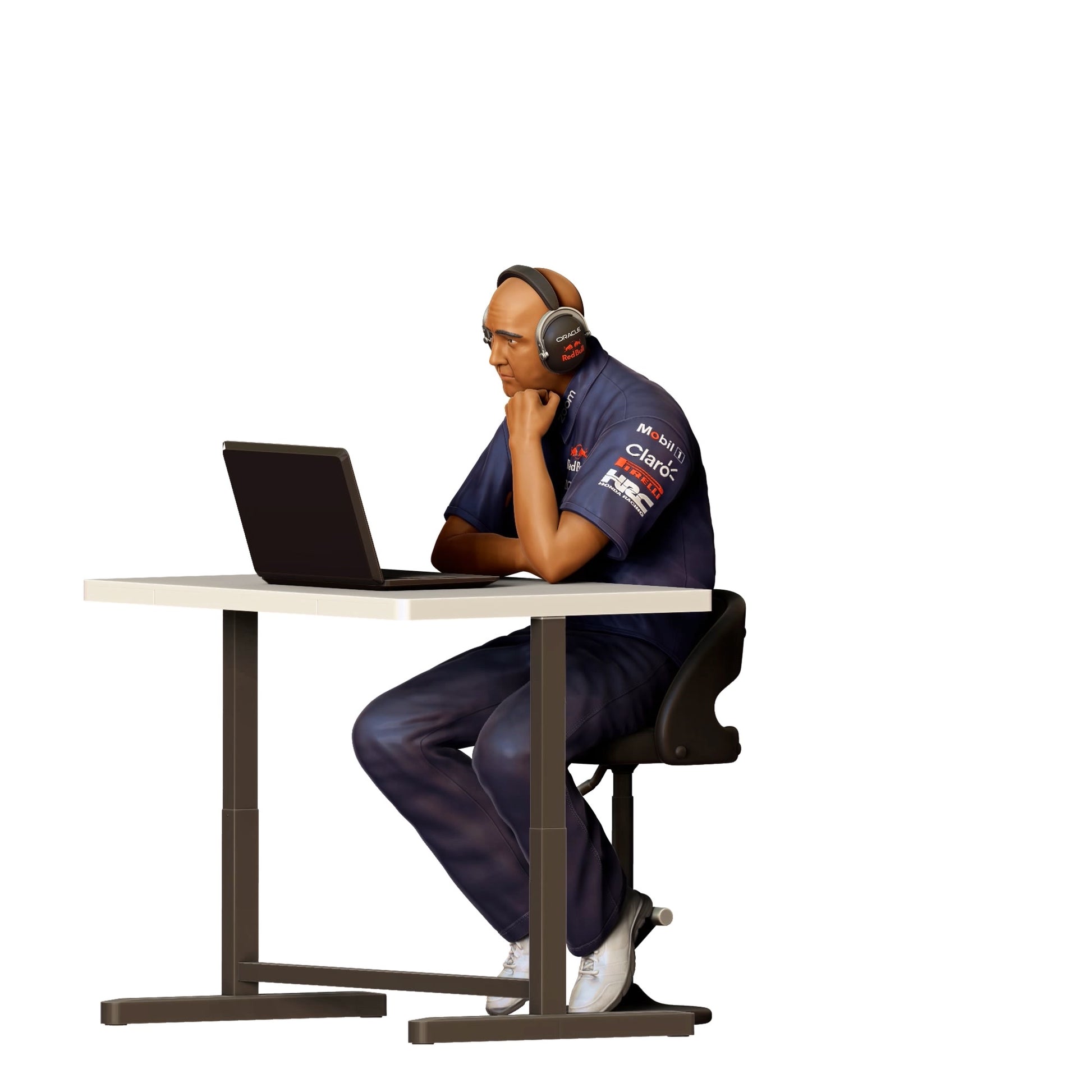 Diorama model building product photo 0: Racing engineer - racing team with computer 3 (Ref. No. 318)