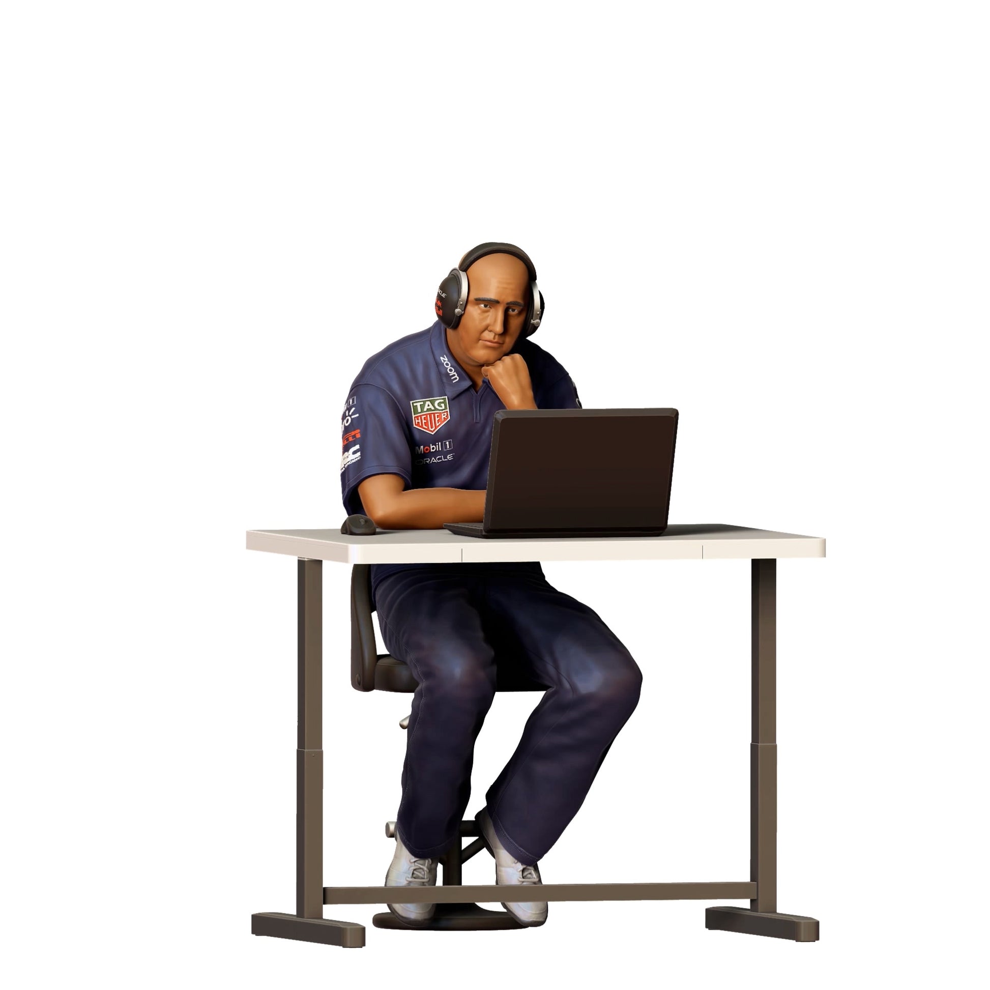 Diorama model building product photo 0: Racing engineer - racing team with computer 3 (Ref. No. 318)