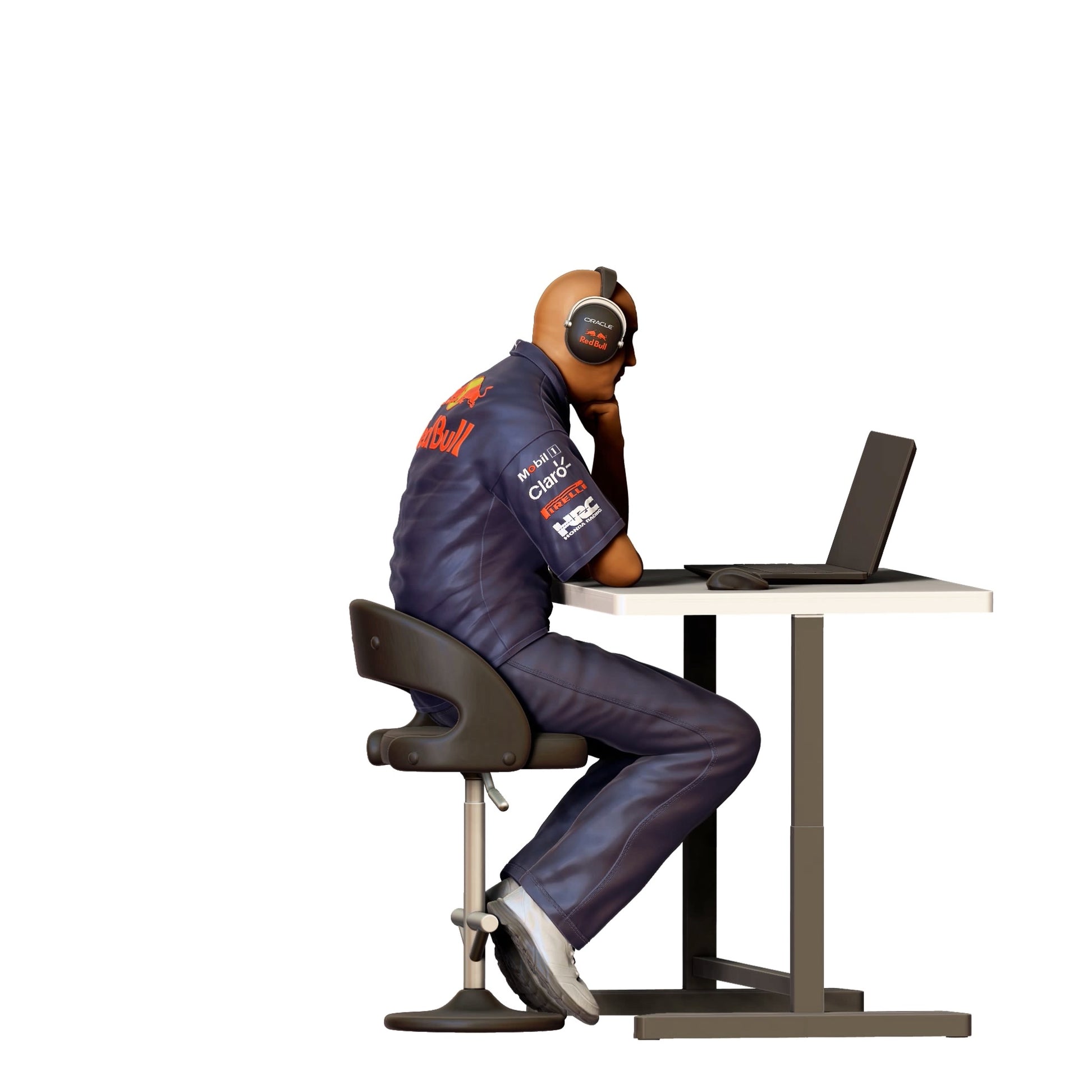 Diorama model building product photo 0: Racing engineer - racing team with computer 3 (Ref. No. 318)