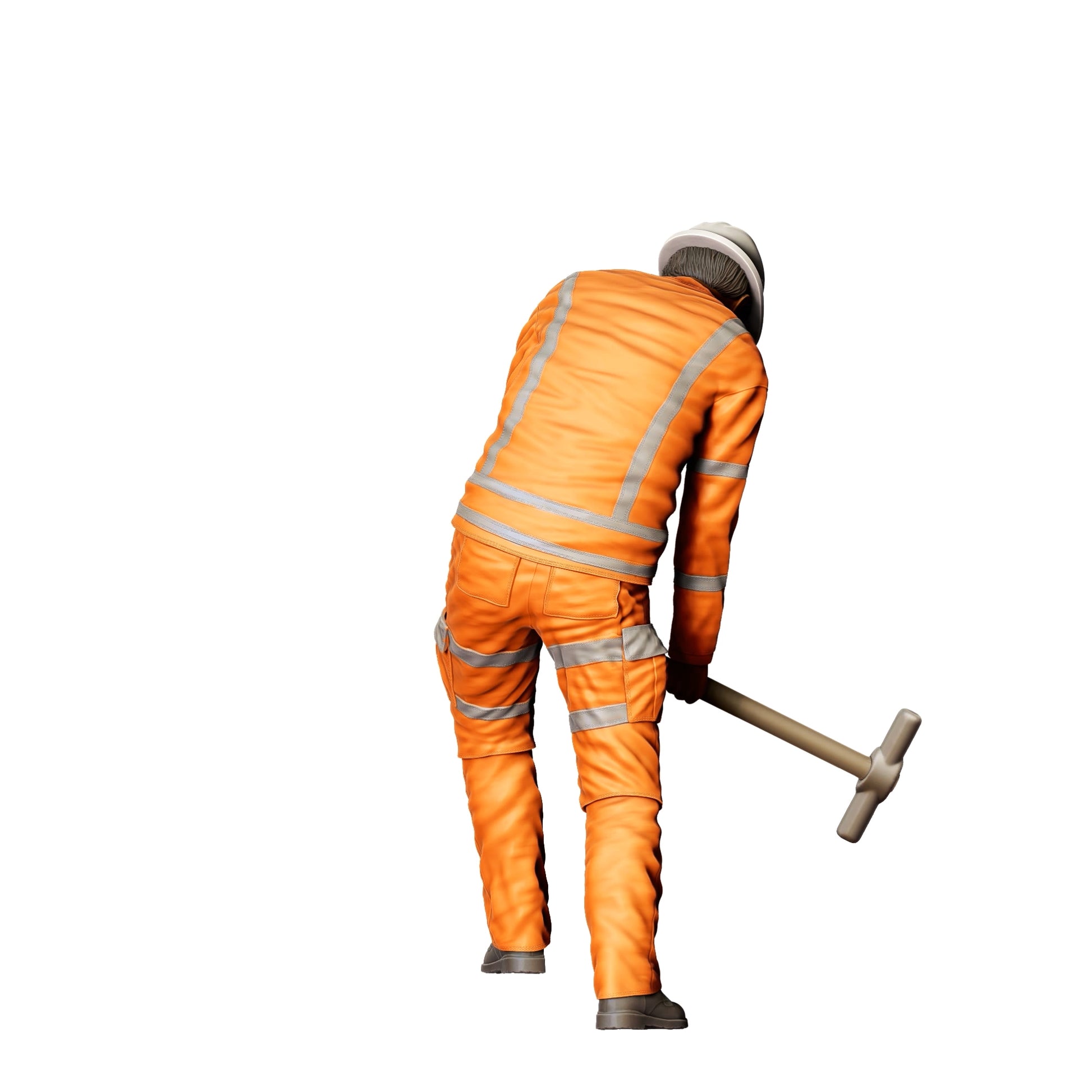 Model dioramy zdjęcie produktu 0: Pracownik na torach z młotkiem - Kolejarz/ Robotnik budowlany A (Nr ref. 387)