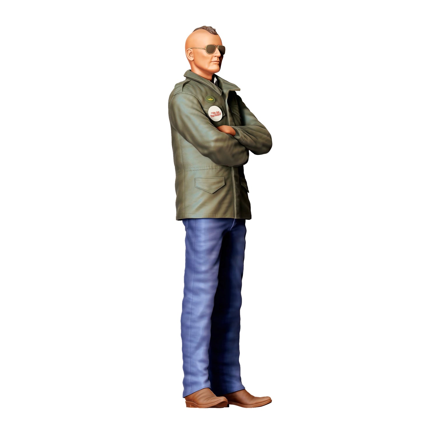 Diorama Modellbau Produktfoto 0: Figur im Military-Look mit Irokese - Großstadt Außenseiter (Ref. Nr. 424)