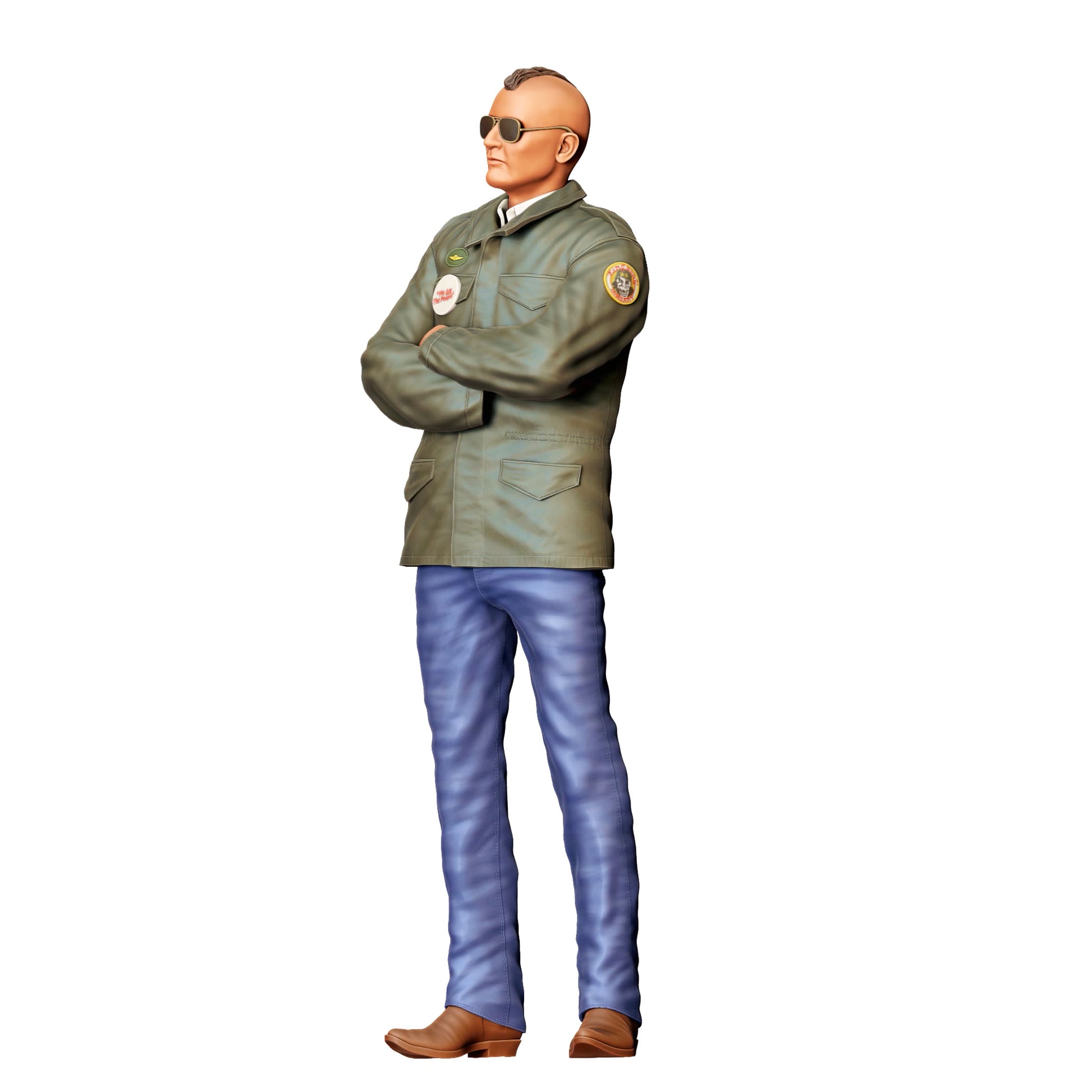 Model dioramy zdjęcie produktu 0: Figura w stylu militarnym z irokezem - Outsider wielkomiejski (Nr ref. 424)