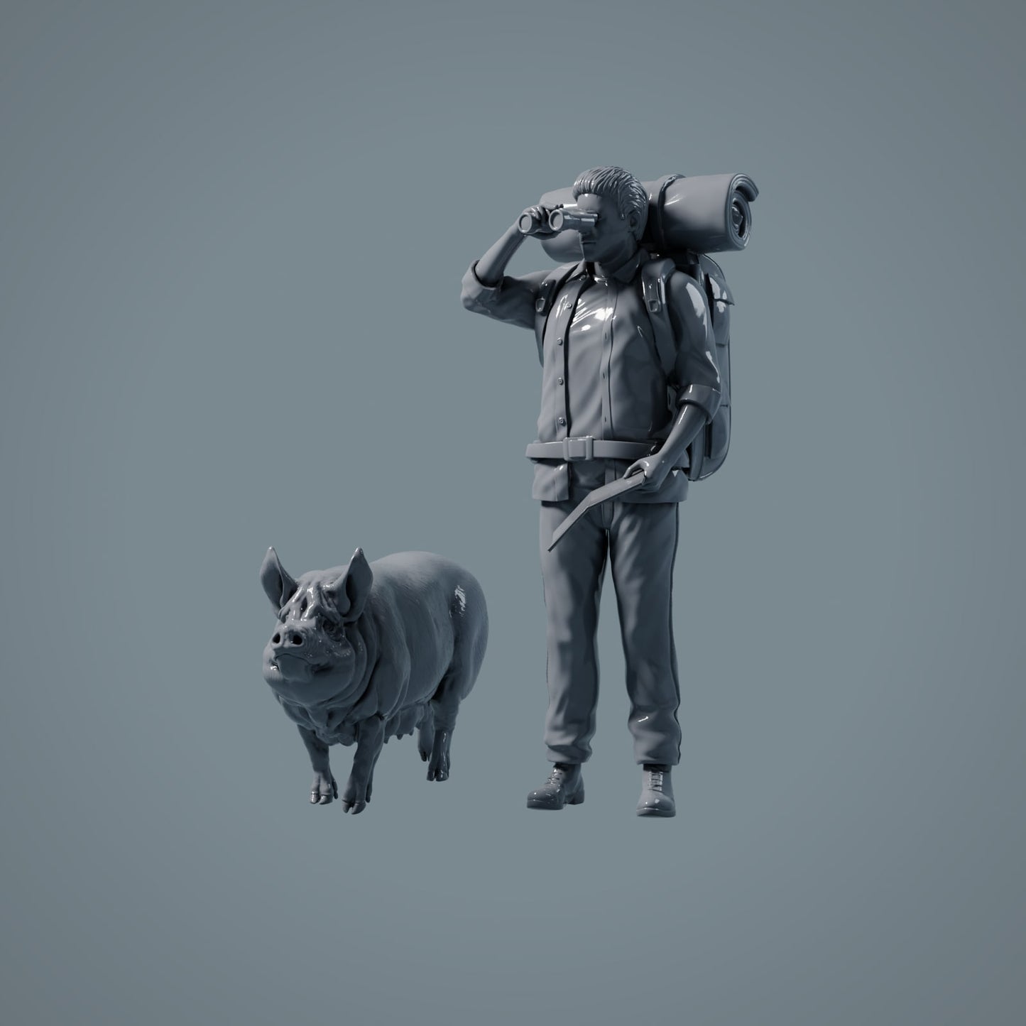 Farma Zvířata Figurky: Prase - Berkshire Pig (a035)
