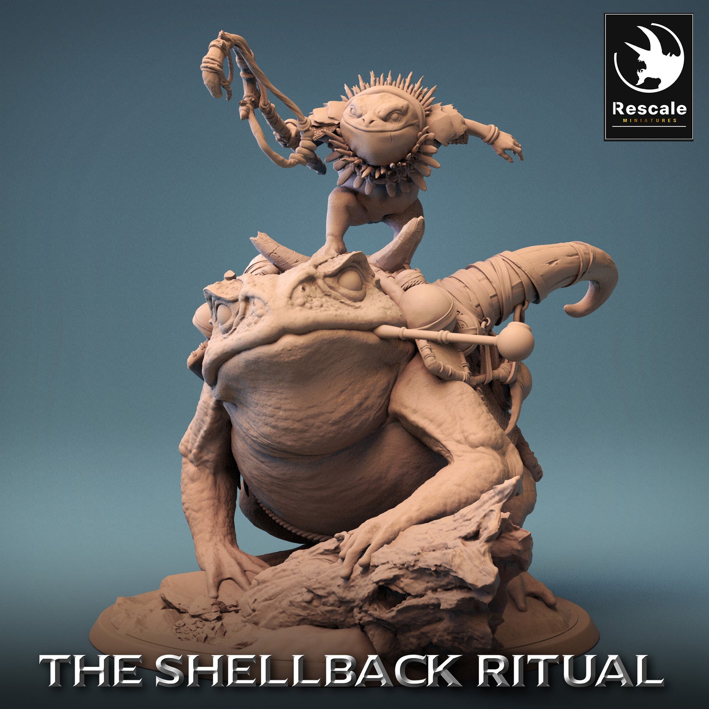 Croaker Rider - Crier on Toad - Fishfolk Warrior (D2)