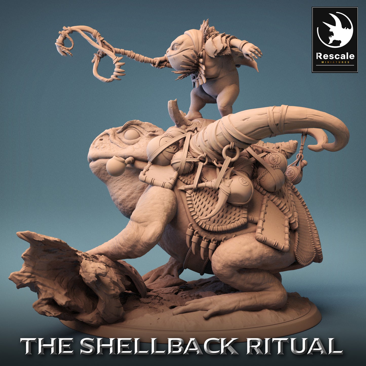 Croaker Rider - Crier on Toad - Fishfolk Warrior (D2)