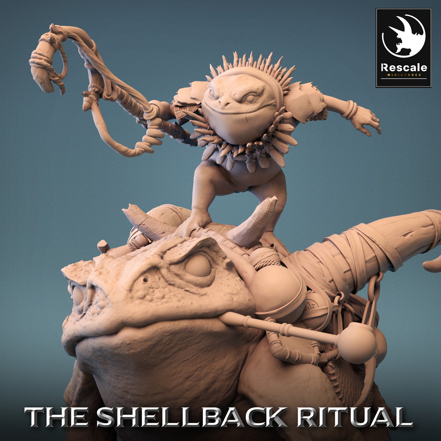 Croaker Rider - Crier on Toad - Fishfolk Warrior (D2)