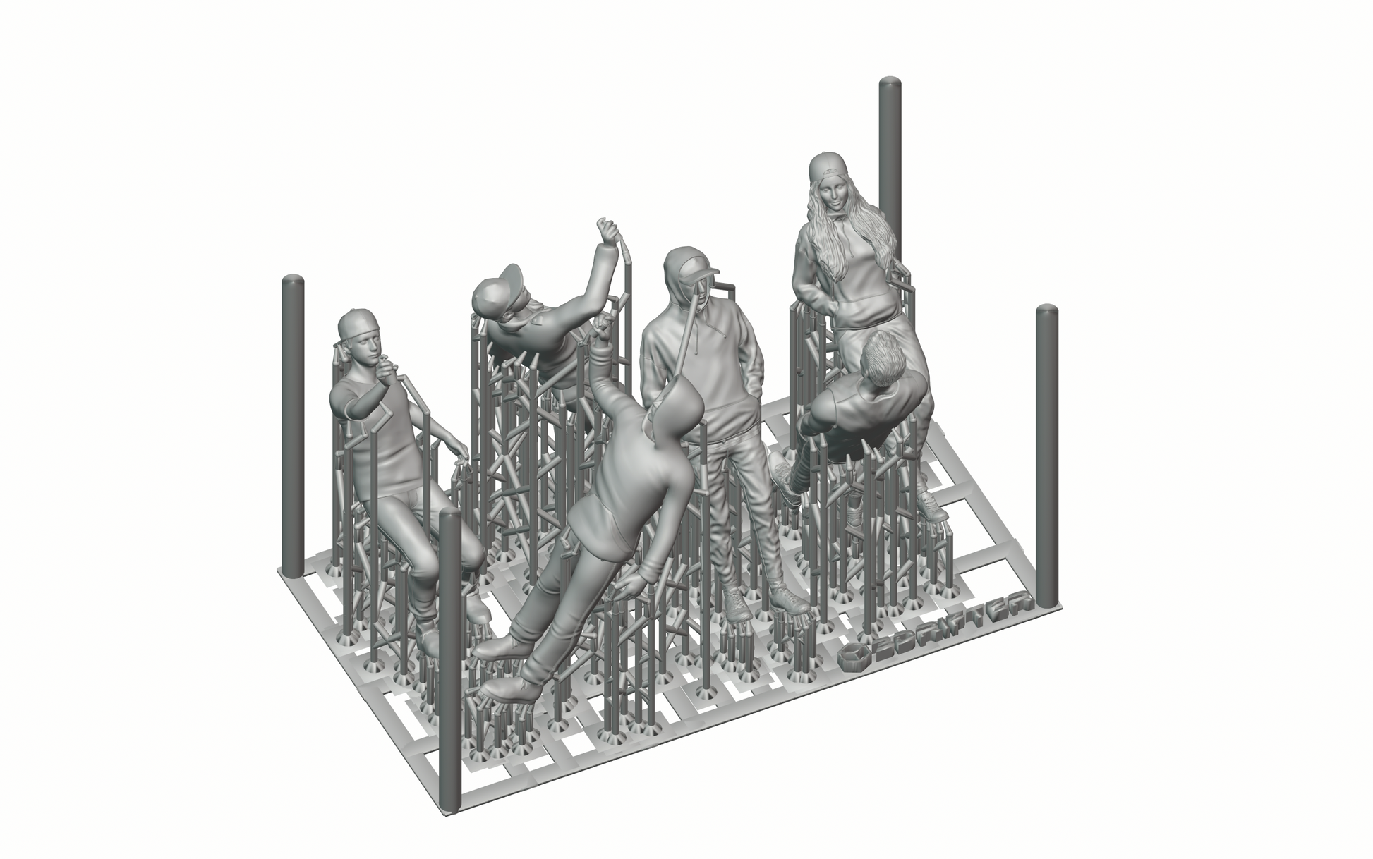 Product photo diorama and model building miniature figure: Sprayer Gang Set, 6 figures