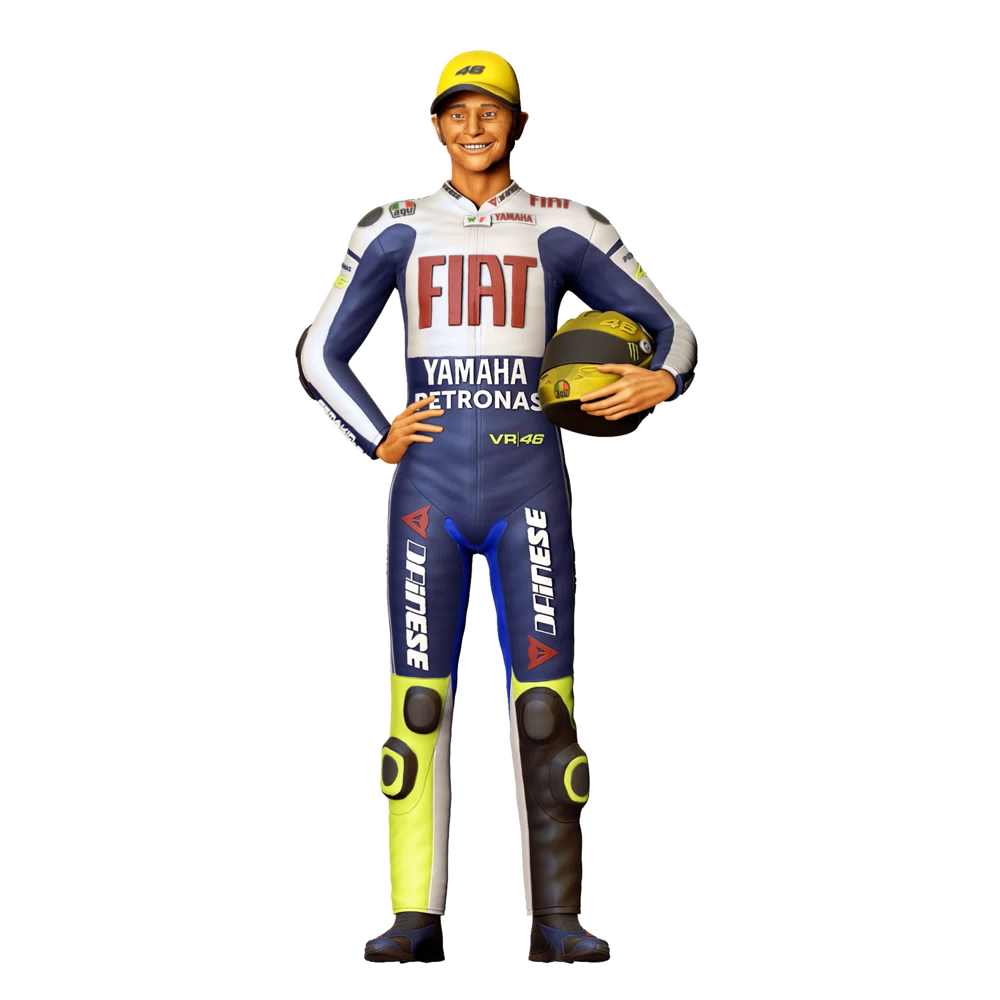 Diorama model building product photo 0: motorcycle racer with helmet – figure in racing suit (Ref. No. 416)