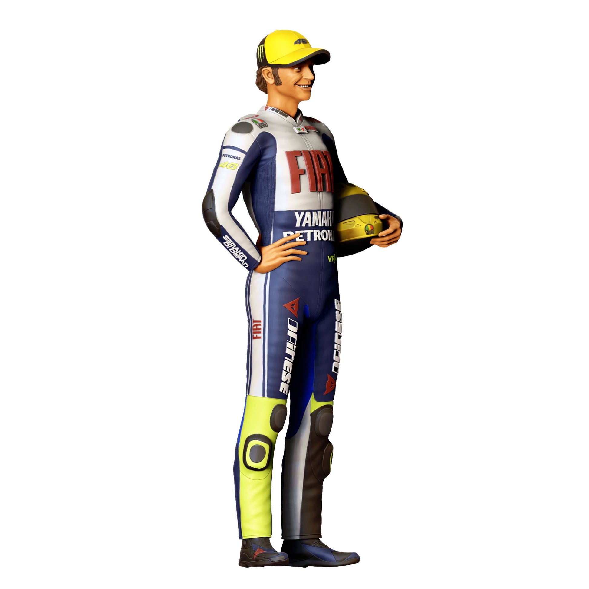 Diorama model building product photo 0: motorcycle racer with helmet – figure in racing suit (Ref. No. 416)