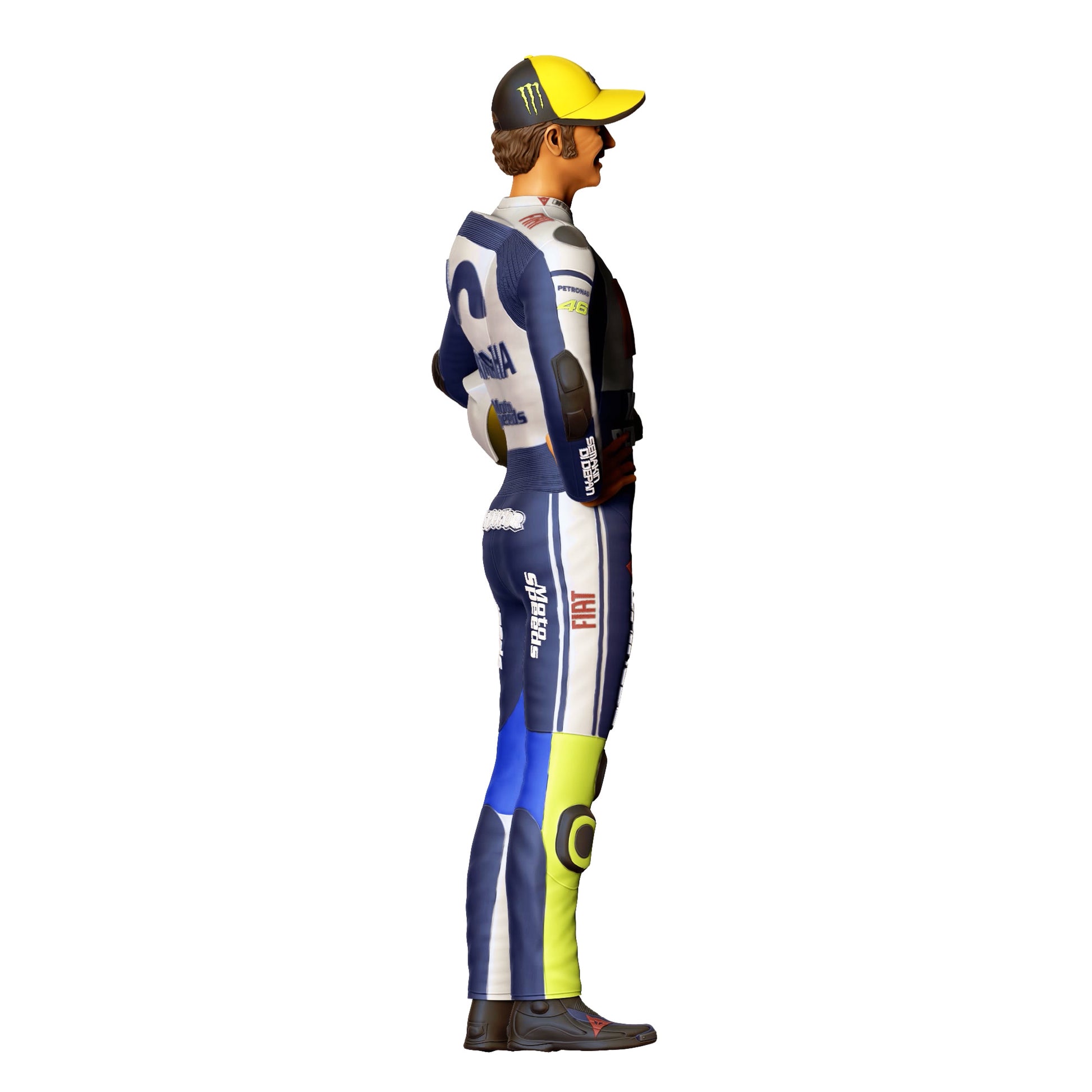 Diorama model building product photo 0: motorcycle racer with helmet – figure in racing suit (Ref. No. 416)