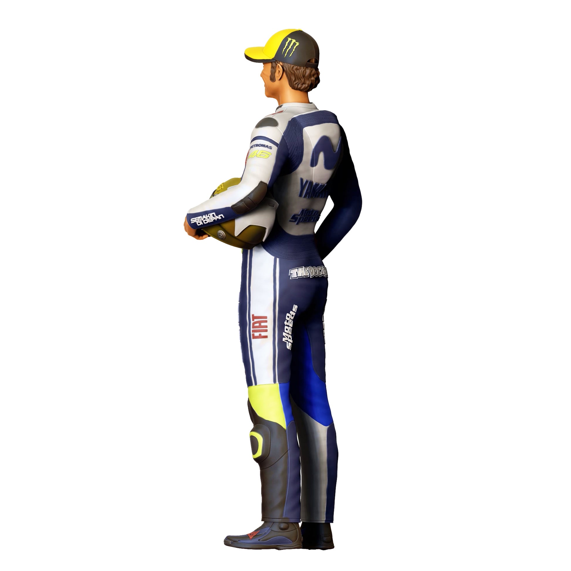 Diorama model building product photo 0: motorcycle racer with helmet – figure in racing suit (Ref. No. 416)